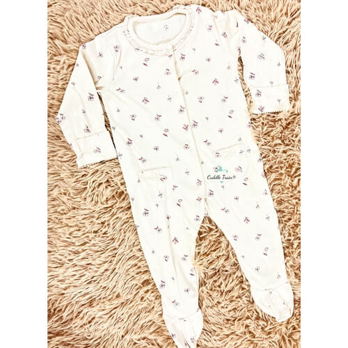 Tiny Florals-Sleepsuits(3-6M)