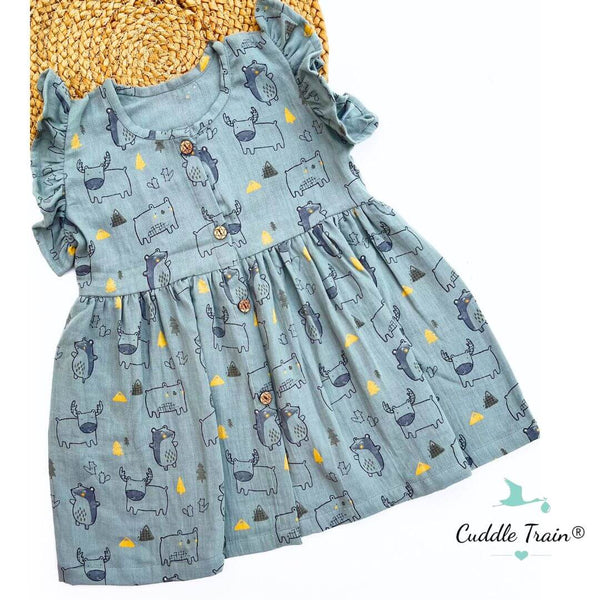 Woodland – Girls Muslin Frill Frock