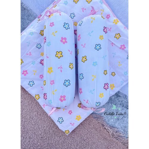 Floral Colors - Quilted Playmat Bolster Set
