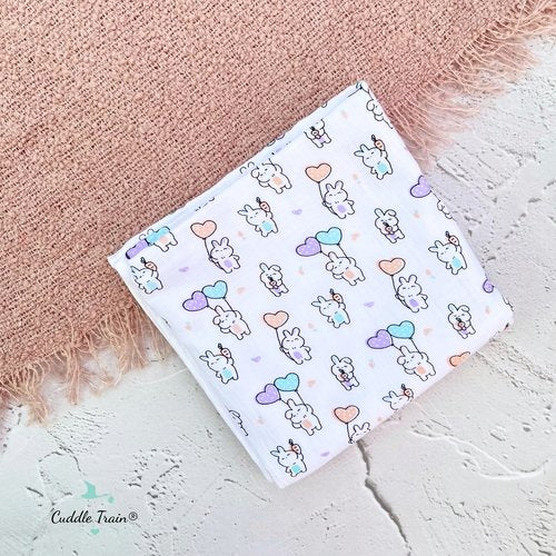 Bunny and Balloons - Crinkled Blanket