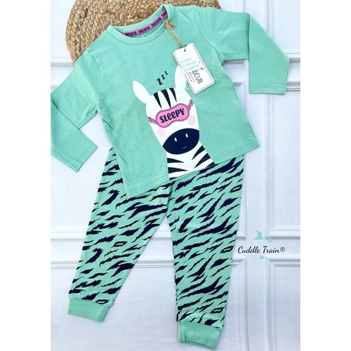 Green Zebra Stripes - Pant &amp; Tees set