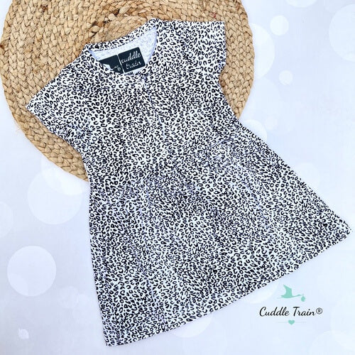 Black - Cotton button frock (3-6M)