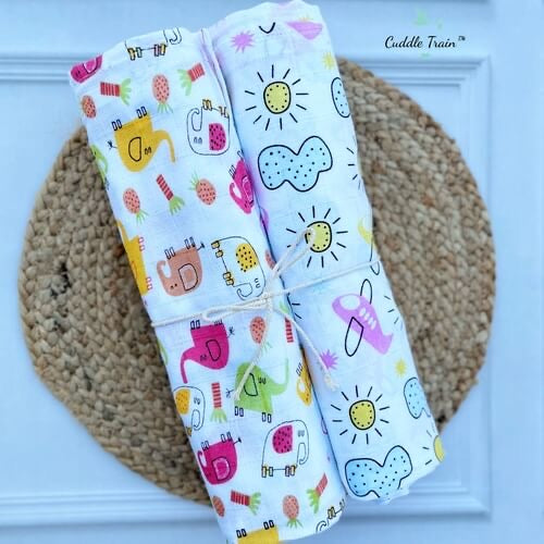 Elephants & Clouds-Combo Swaddle