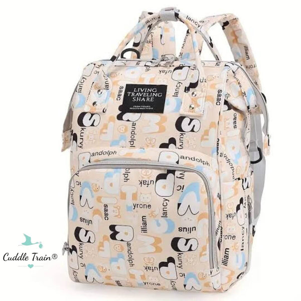 Yellow Letters - Diaper Bag