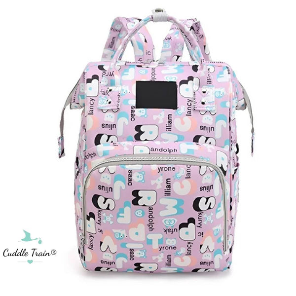 Lilac Letters - Diaper Bag