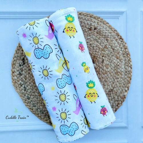 Fruits & Clouds - Combo Swaddle