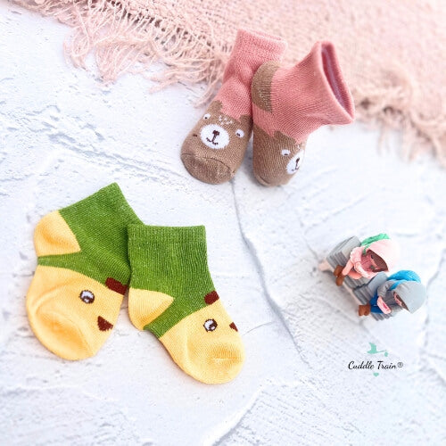 Baby Socks (pack of 2) -Cute Bear (0-12 Months)