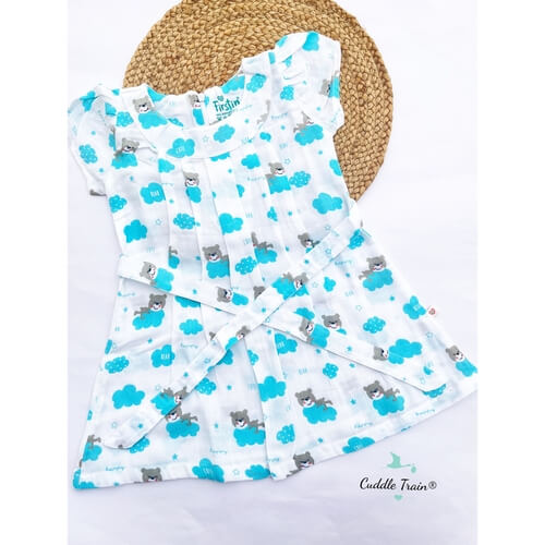 Blue Cloud - Girls Frock(1-2y)