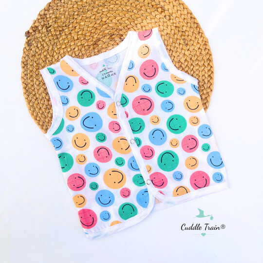 Smiley - Sleeveless Jabla(0-3M)
