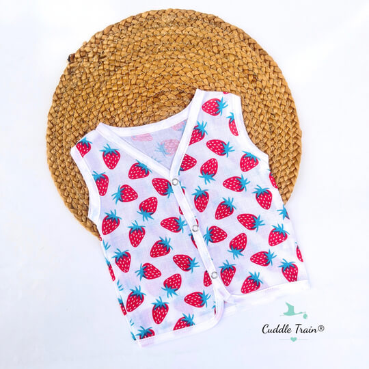 Strawberry - Sleeveless Jabla(0-3M)