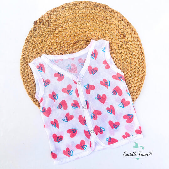 Hearts - Sleeveless Jabla(0-3M)