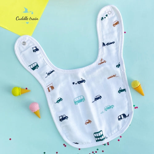 Blue Bus-Snap on Bib(s)