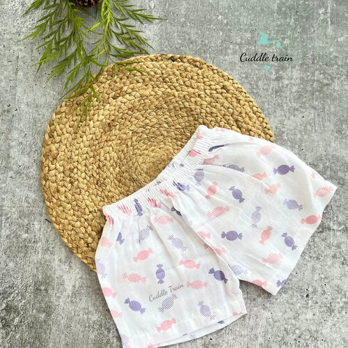 Candy-Muslin Shorts