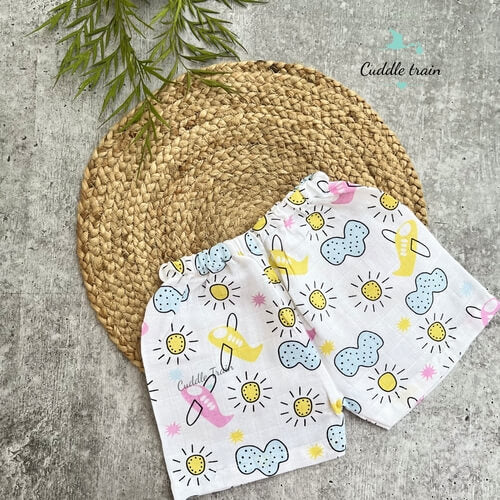 Planes & Clouds-Muslin Shorts