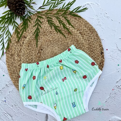 Green Stripes-Padded Undies