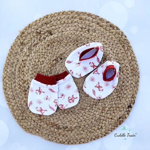 Little Monkeys-Mitten &amp; Booties Sets(0-6m)