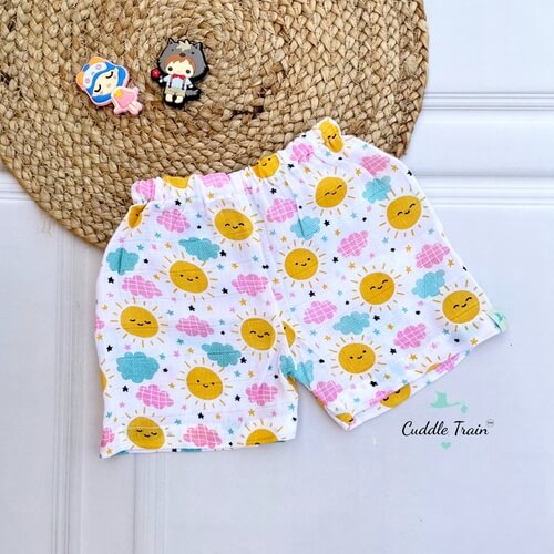 Sun & Clouds-Muslin Shorts