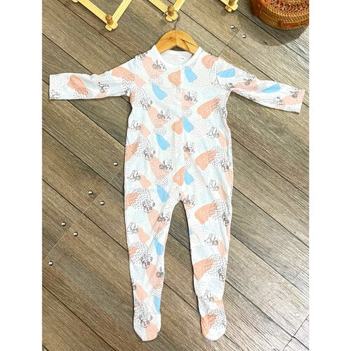 Mickey Head-Sleepsuits(9-12M)