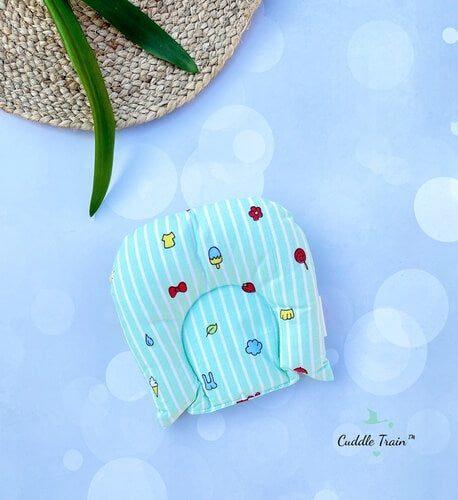 Green Stripes-Baby Pillow