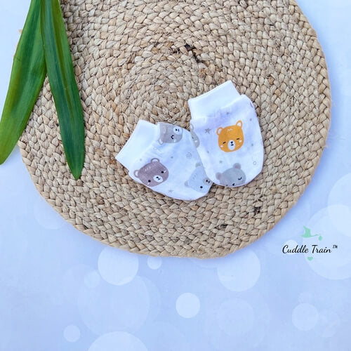 Teddy Head-Muslin Mitten(0-6m)