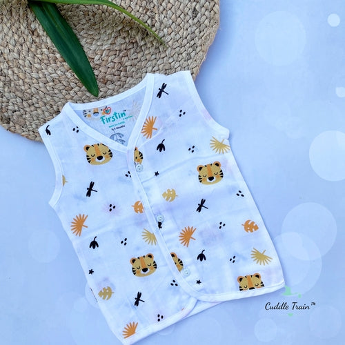 Tiger Face-Sleeveless Jabla(6-12M)