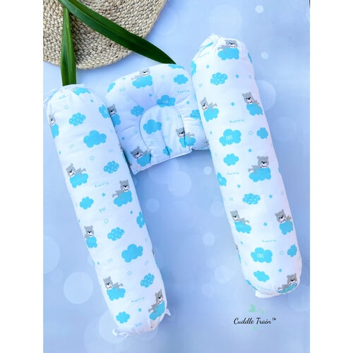 Blue Cloud-Baby Pillow & Bolsters