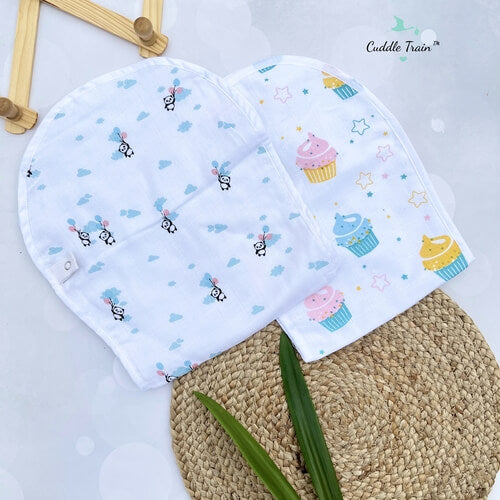 Panda &amp; Cupcakes-Burp Clothes(Pack of 2)
