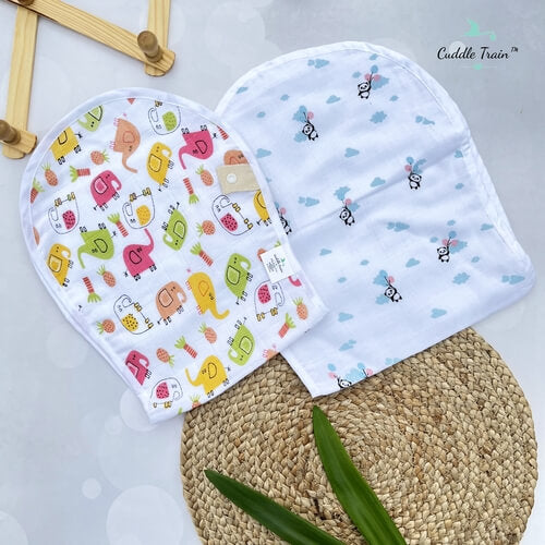 Ellie & Panda-Burp Clothes(Pack of 2)