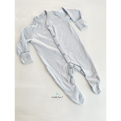 Grey Stripes-Sleepsuit(0-3M)