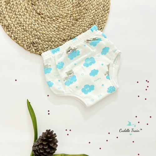 Blue Cloud-Padded Undies