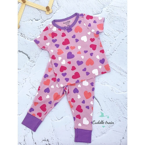 Hearts(Magenta) - Pant & Tees set