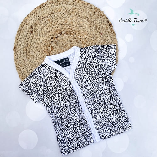 Black all over print - Snap button Half  sleeves Jabla (3-6M)