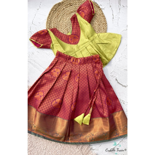 Silk Skirt and Peplum Shirt Set