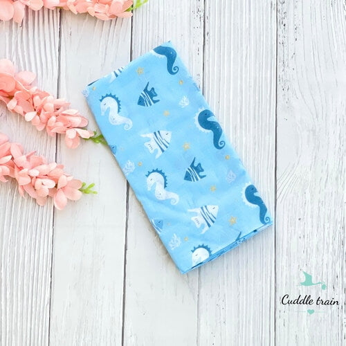 Sea Horse-Mulmul Swaddle