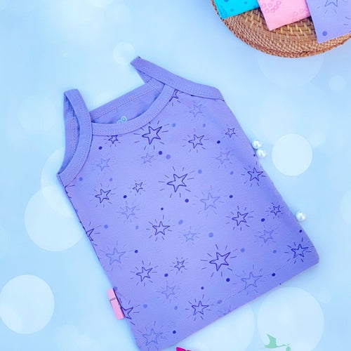 Stars(Purple)-Spaghetti Tops