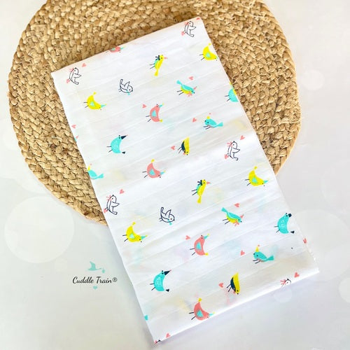 Green Birds - Muslin Towel
