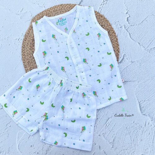 Kite & Moon - Sleeveless & Shorts (6-12M)