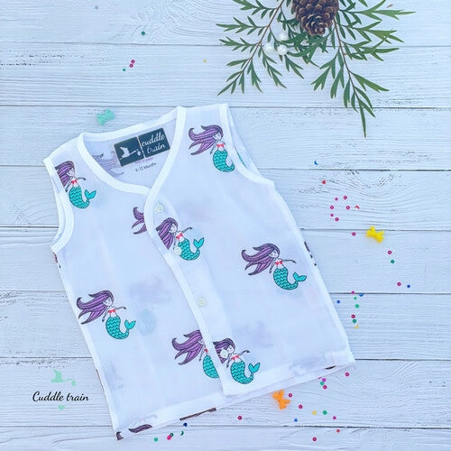 Mermaid Violet-Sleeveless Jabla(3-6M)