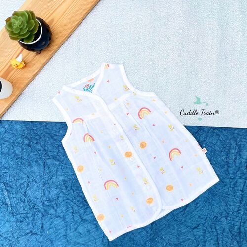 Sun & Bows-Muslin Frock (3-6M)