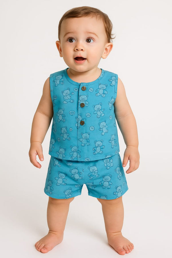 Busy Teddy - Sleeveless & Shorts