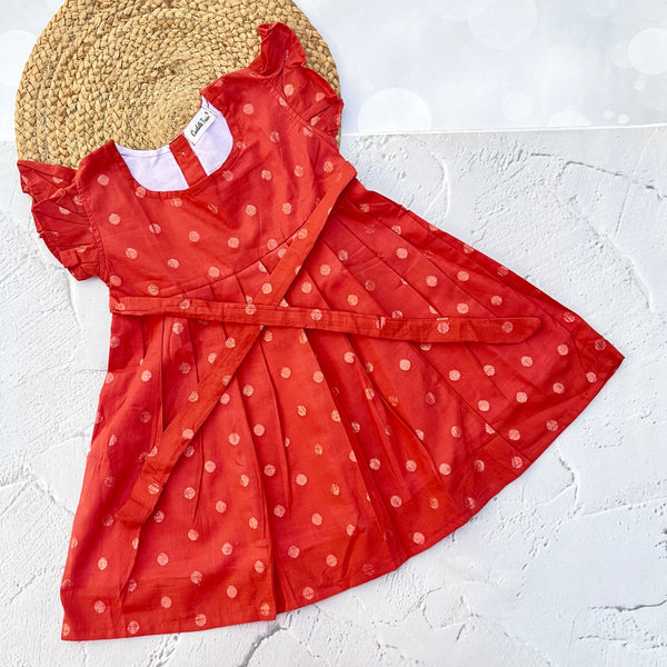 Rust Orange - Premium Frock