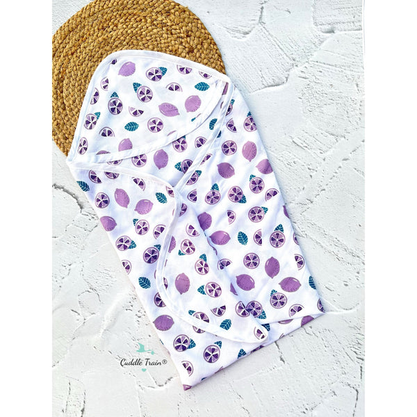 Lilac Lemons-Hooded Towel