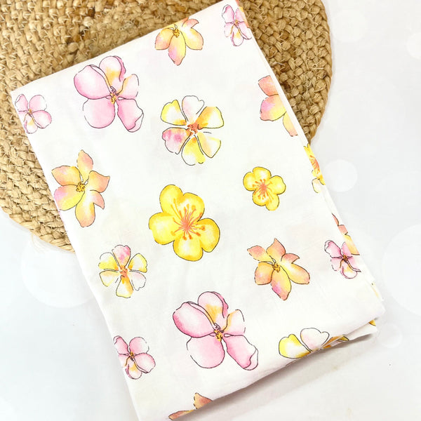 Hibiscus - Bamboo Swaddle(120*120cms)