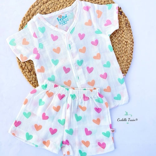 Color Hearts - Half sleeves & Shorts