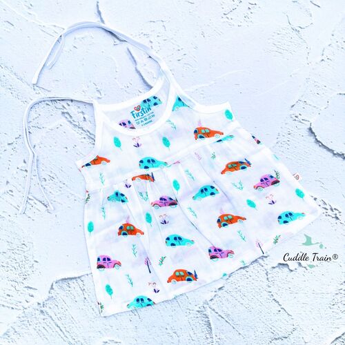 Vintage Car - Knot Frock(0-3M)