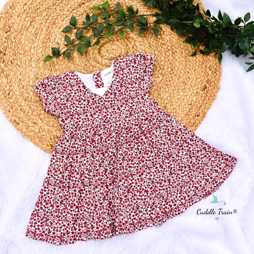 Bloom Berry-Girls Cotton Frock