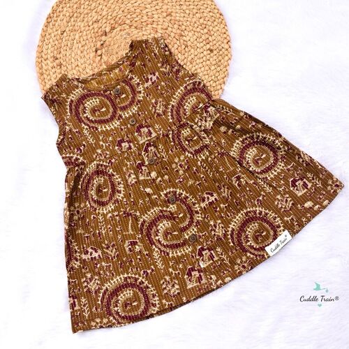 Little Chitra(Earthy) - Cotton Frock