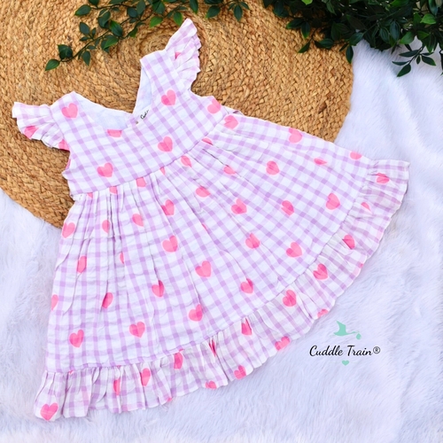 Berry Blush-Girls Cotton Frock