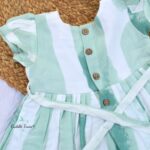 Minty Mist-Girls Cotton Frock - Image 2