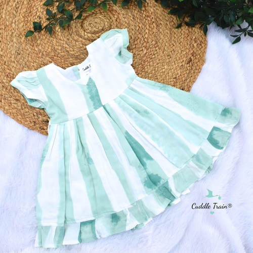 Minty Mist-Girls Cotton Frock